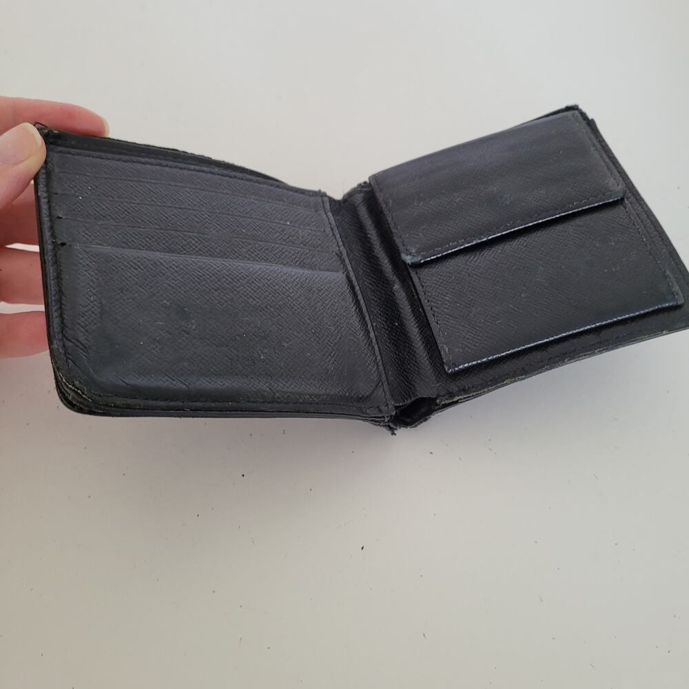 Vintage Louis Vuitton Damier Men's Authentic LV Graphite Bi-Fold Leather Wallet - Picture 3 of 13